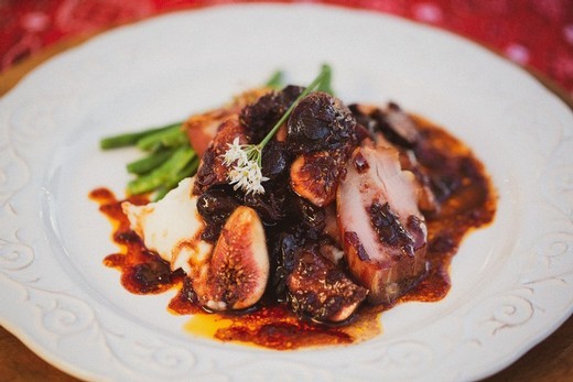 Smoked Pork Tenderloin with Cherry and Fig Compote
